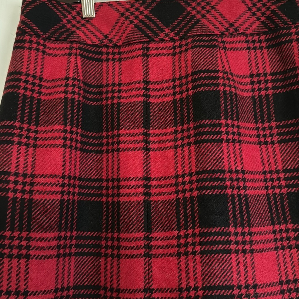 L.L. Bean High Waisted Plaid Skirt - Picture 3 of 7